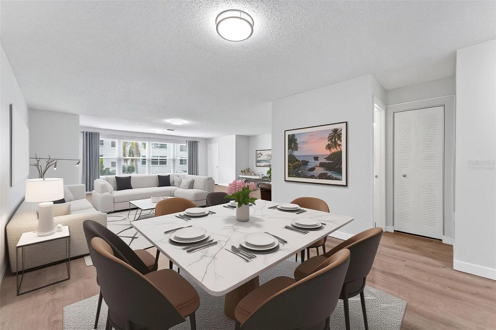 Virtually Staged Dining area