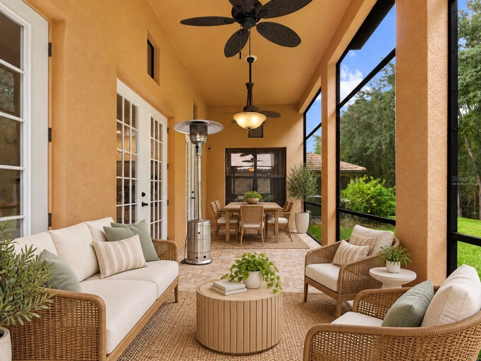 Virtually Staged-Screened/Covered Patio