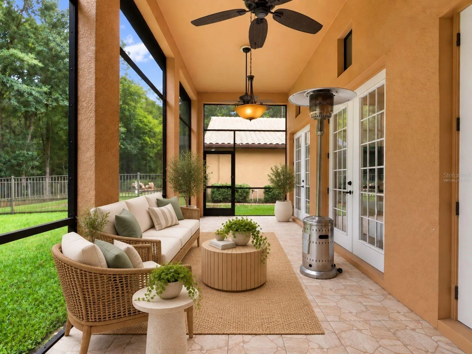 Virtually Staged-Screened/Covered Patio