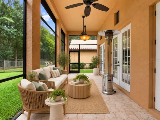 Virtually Staged-Screened/Covered Patio