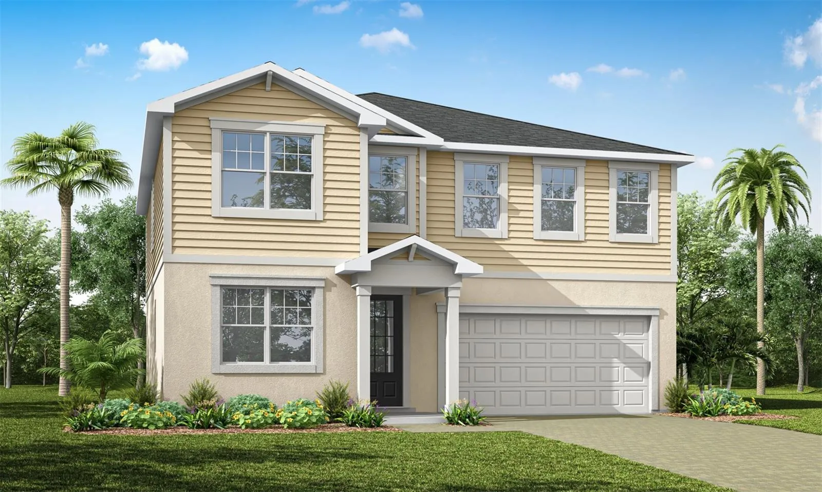 Lakeside at Satilla - Shenandoah Floorplan - Low Country Elevation - Architect's Rendering