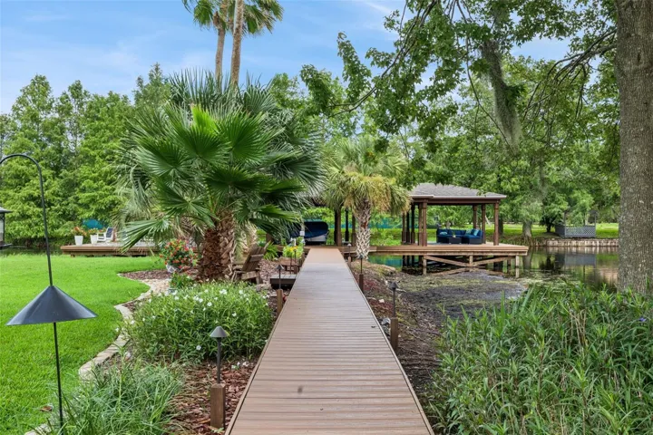 Shared path to docks for this house and neighbor's house