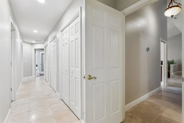Hallway to two bedrooms and a jack and a jack and Jill on first floor