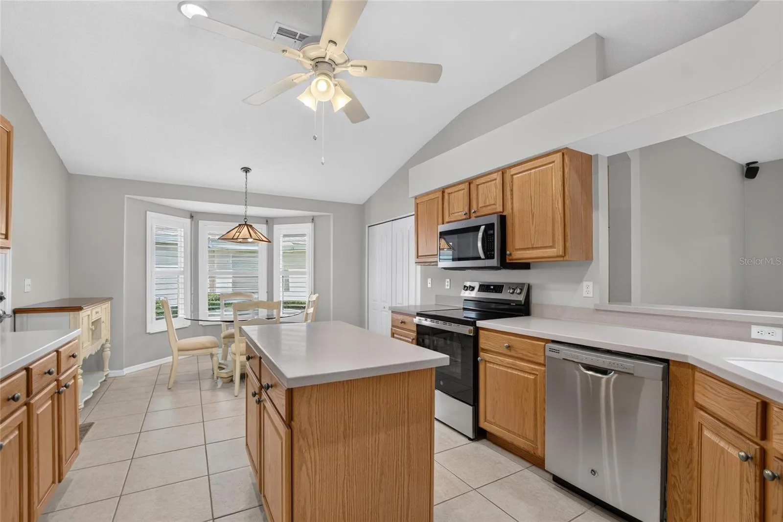 Large kitchen with center island