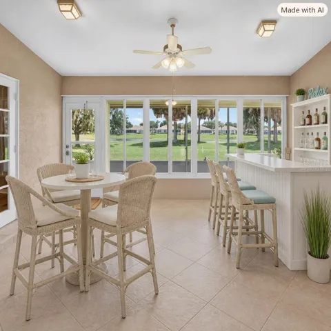 Virtually staged Florida Room
