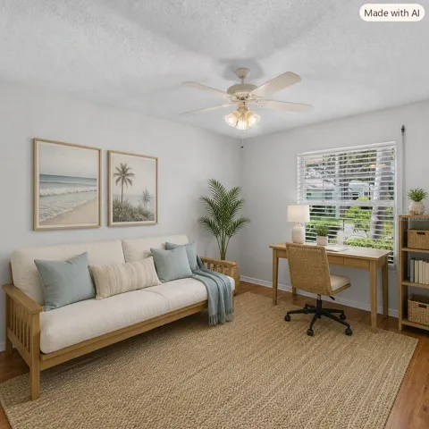 Virtually staged Den