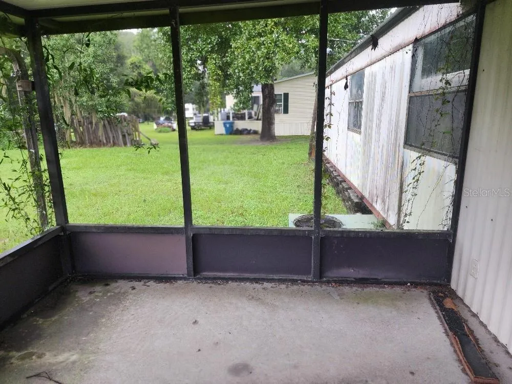 Rear screened room