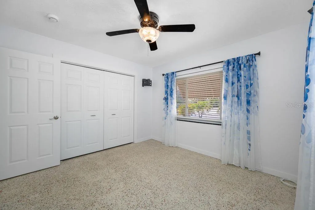 Guest Bedroom with Built In Closets