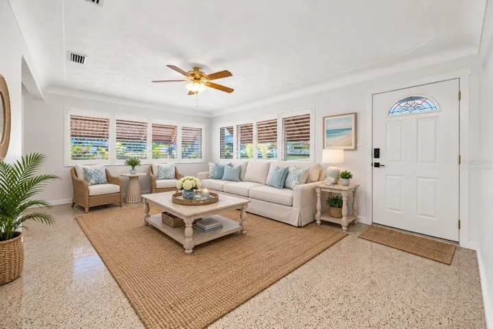 Virtually Staged - Entry Door at the Living Room