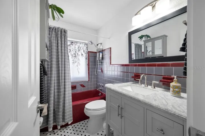 Pristine Condition Retro Hall Bathroom with Tub Shower