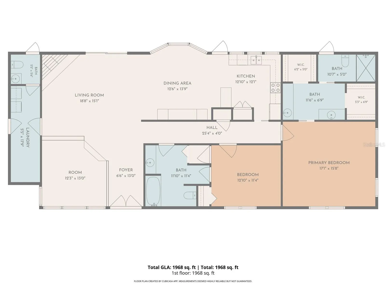 Floor plan measurements are estimates only - please verify