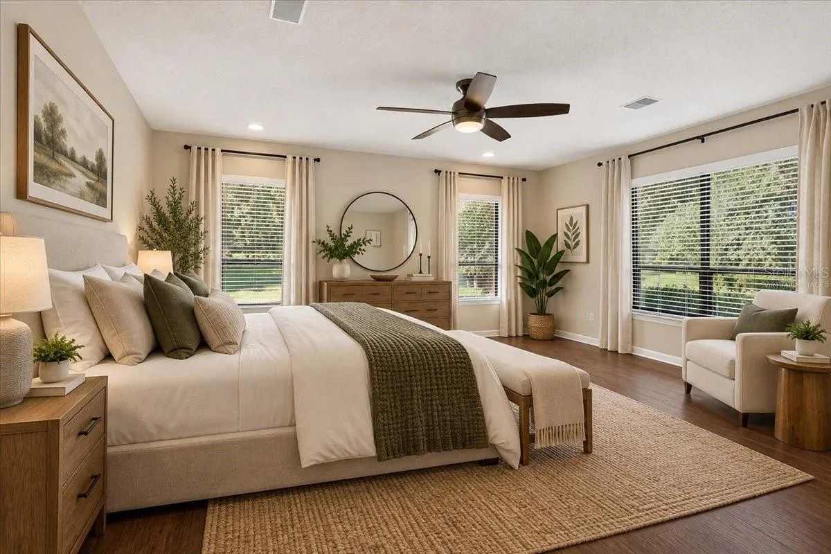 Virtually Staged Primary Bedroom