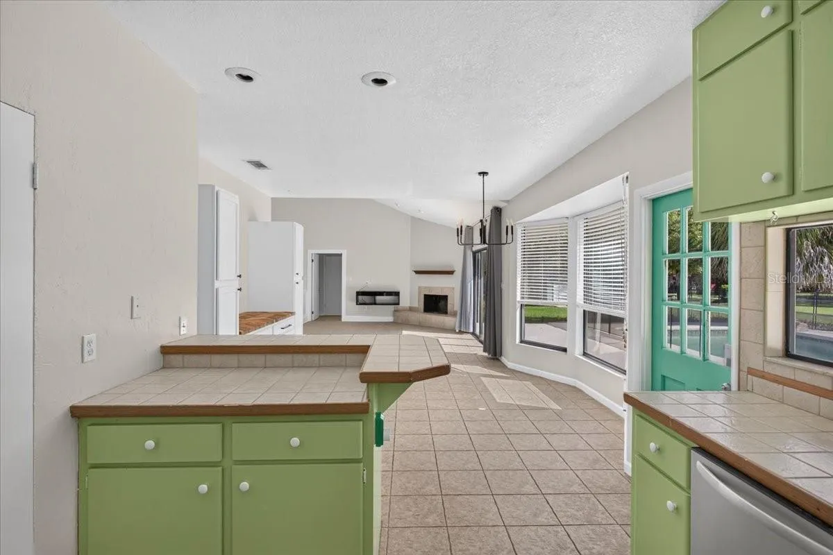 Kitchen view looking into Living Room