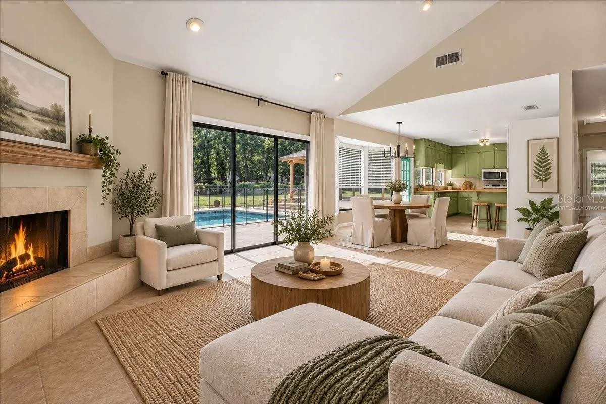 Virtually Staged Living Room