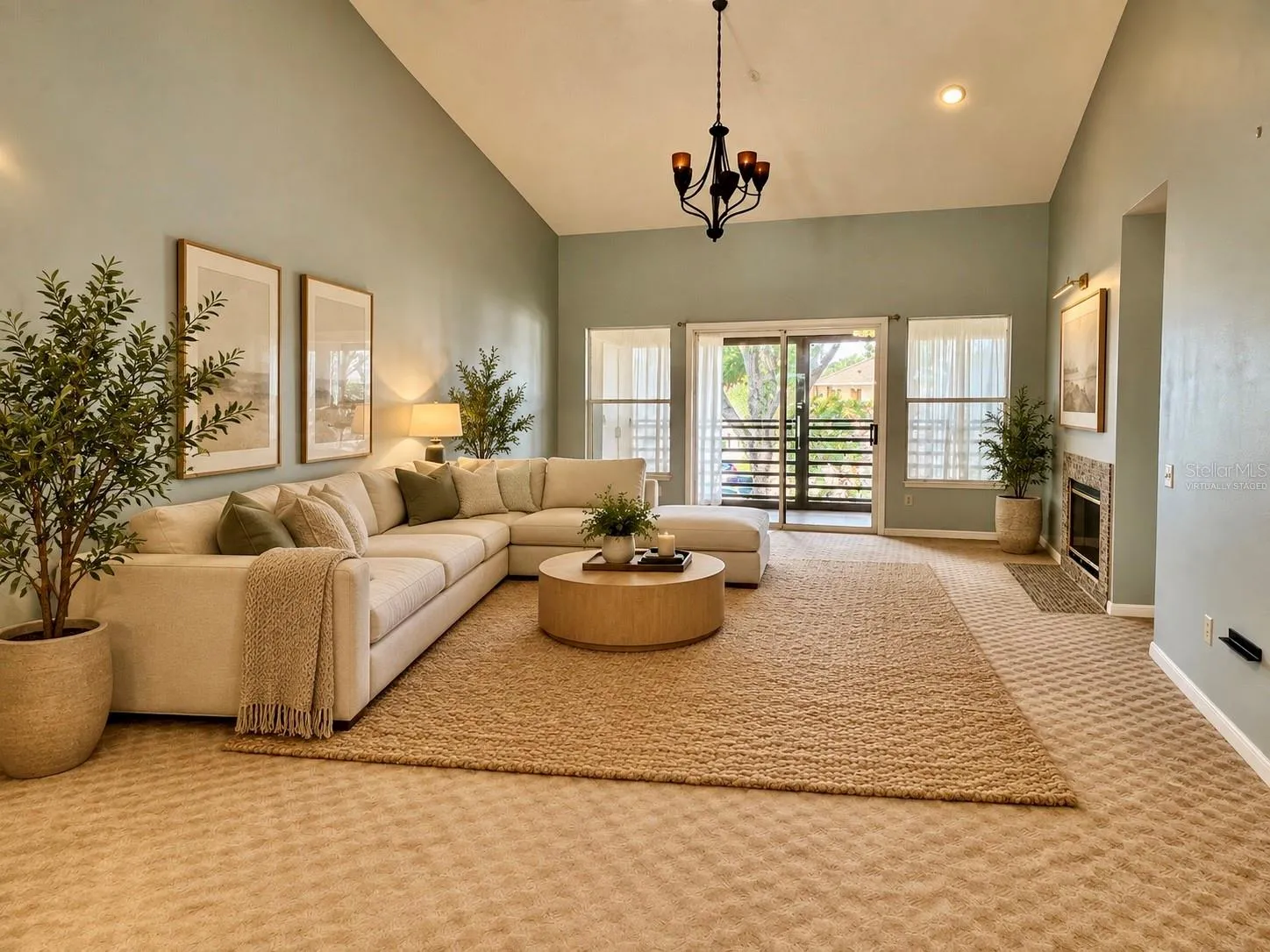 Virtually Staged Living Room