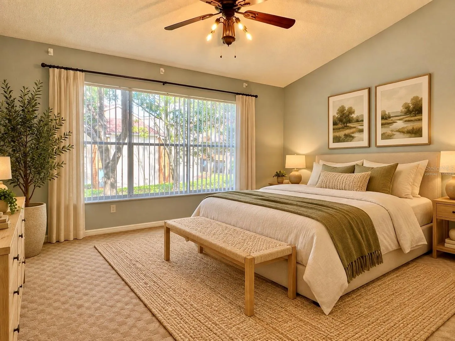 Virtually Staged Primary Bedroom