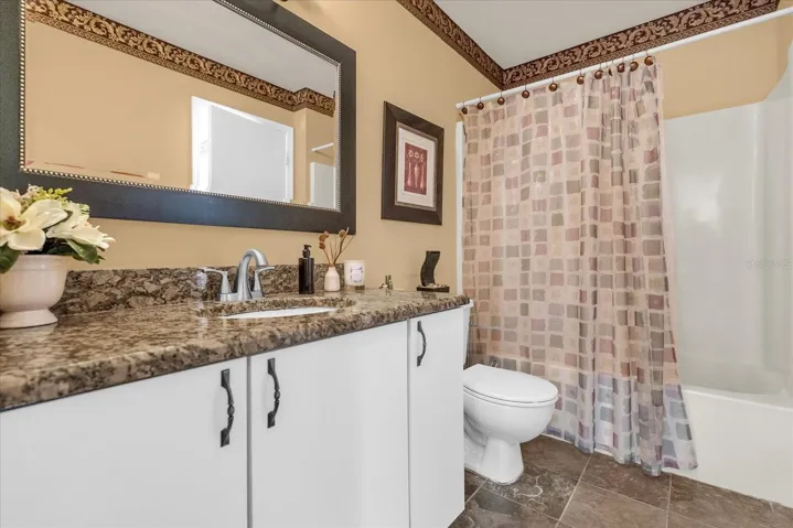 Hall Bath with Access to Secondary Bedroom