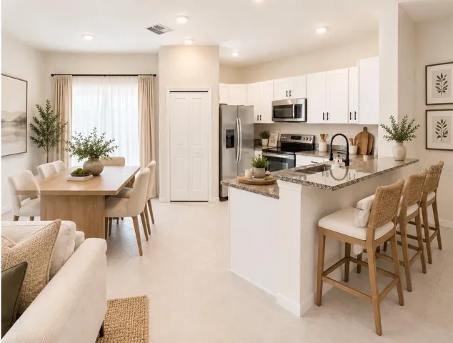 Dining Room & Kitchen (virtually staged)