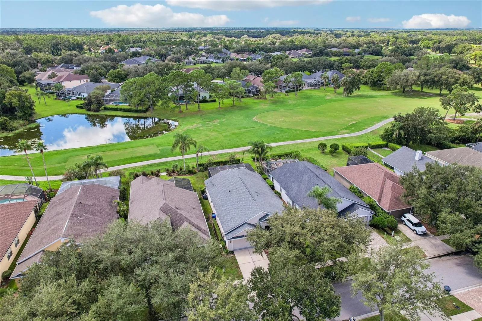 Ariel view of home