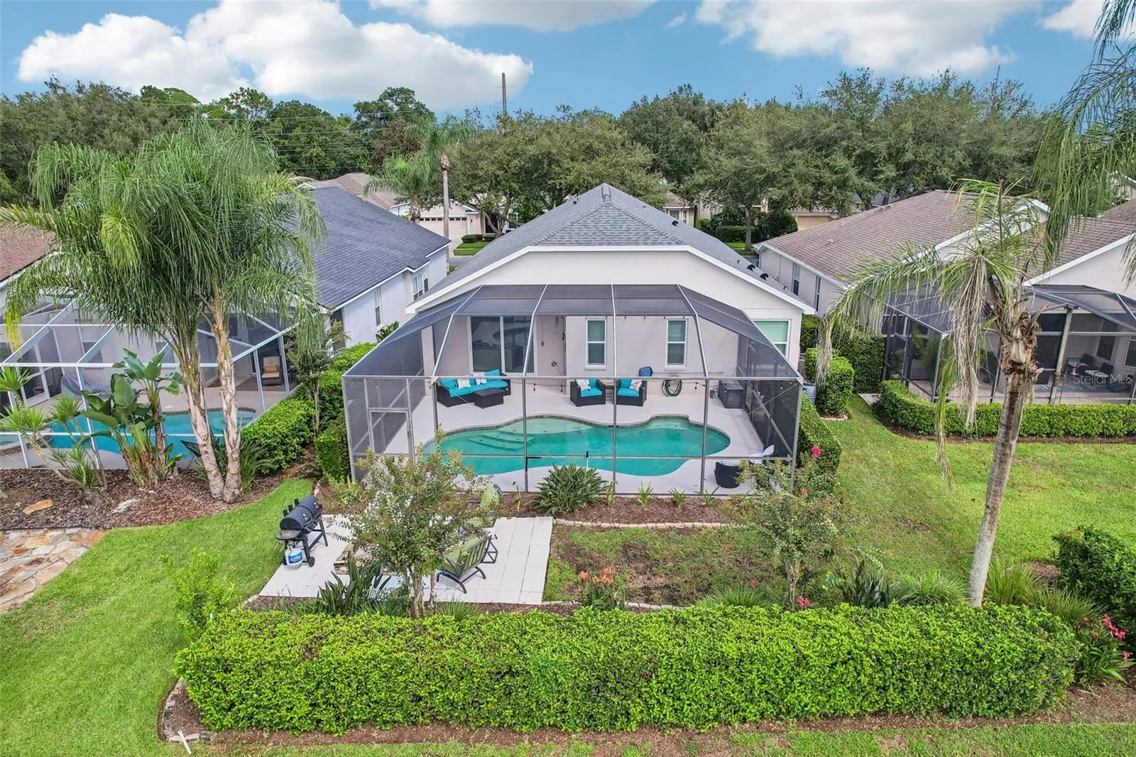 Rear view of home