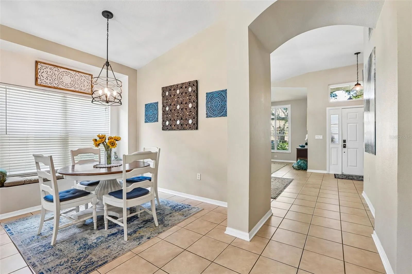Dinette with view to front door