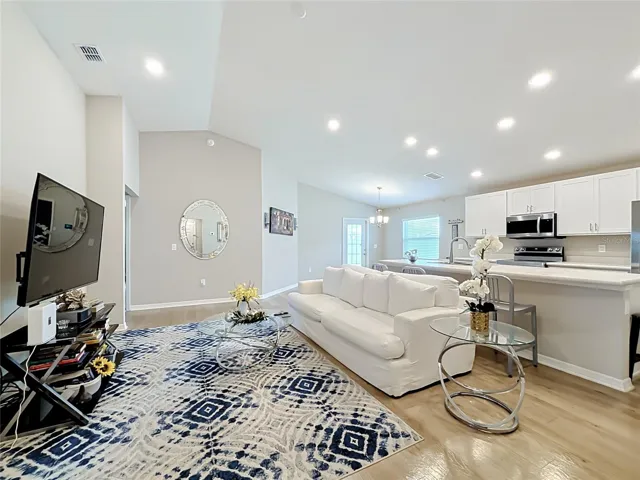 Living Room, Kitchen, Dining Room