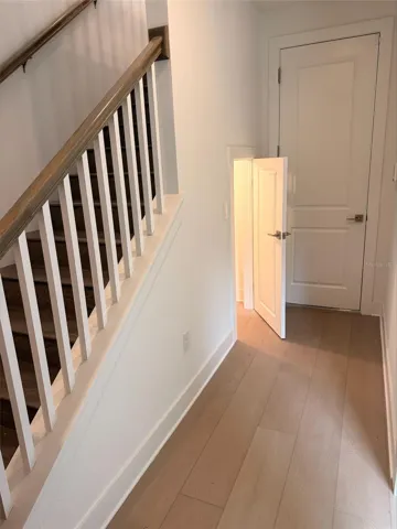 Under staircase storage closet