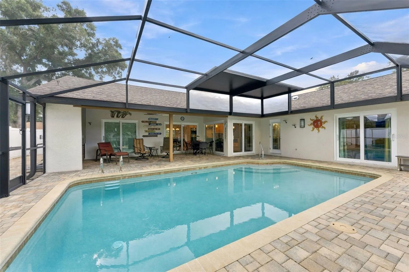 Beautiful Poolside View Looking Back Toward the Home