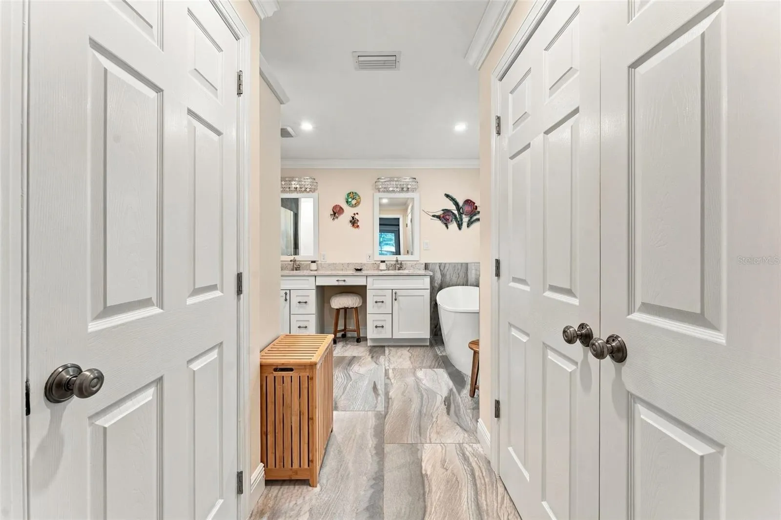 Private Primary En Suite with Dual Custom Closets & Beautifully Updated Bathroom