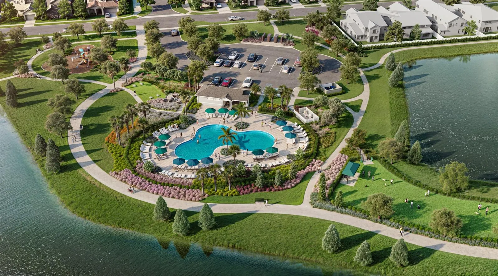 Lakeside at Satilla Amenities Center Aerial View (Architect's Rendering)