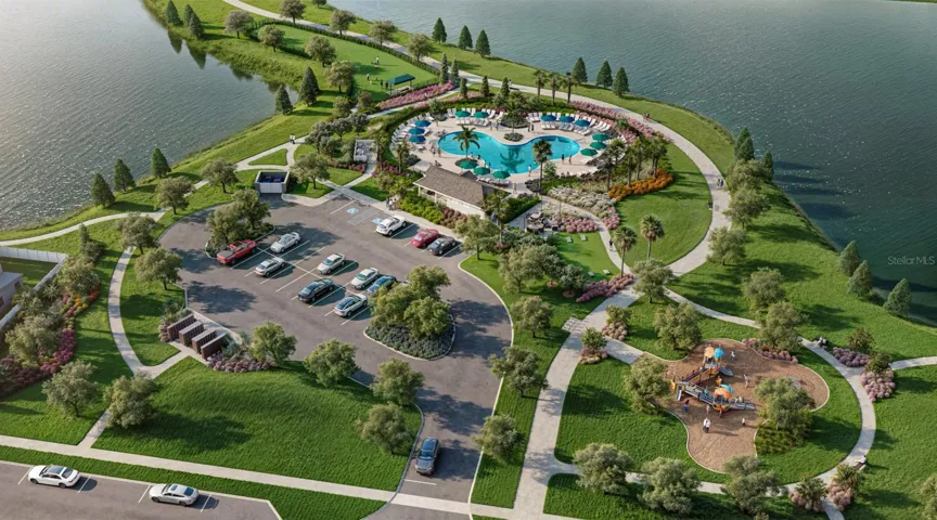 Lakeside at Satilla Amenities Center Aerial View (Architect's Rendering)