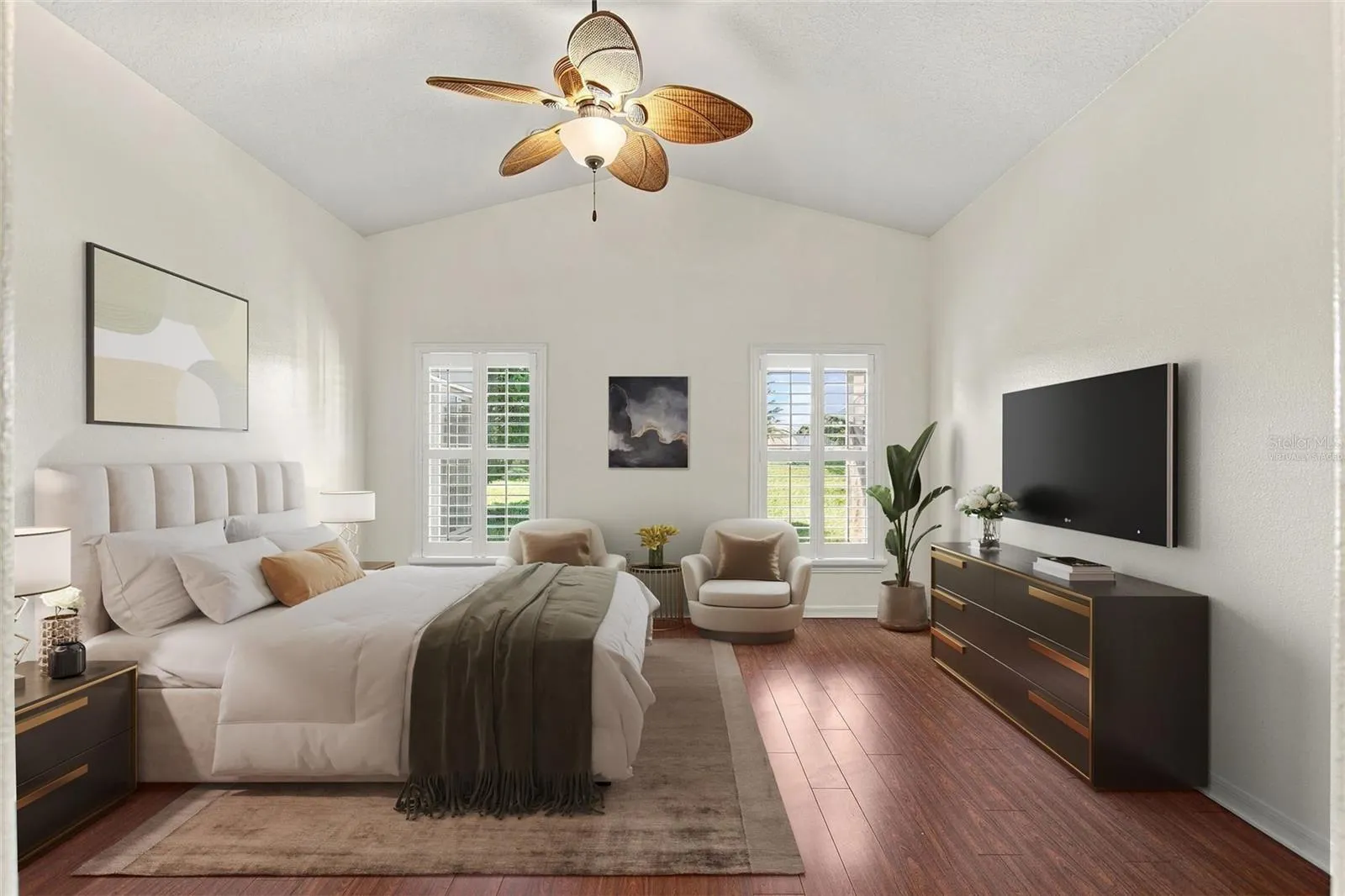 Virtually Staged primary en suite bedroom