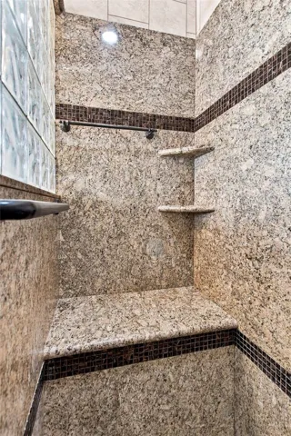 Remodeled shower in primary bath