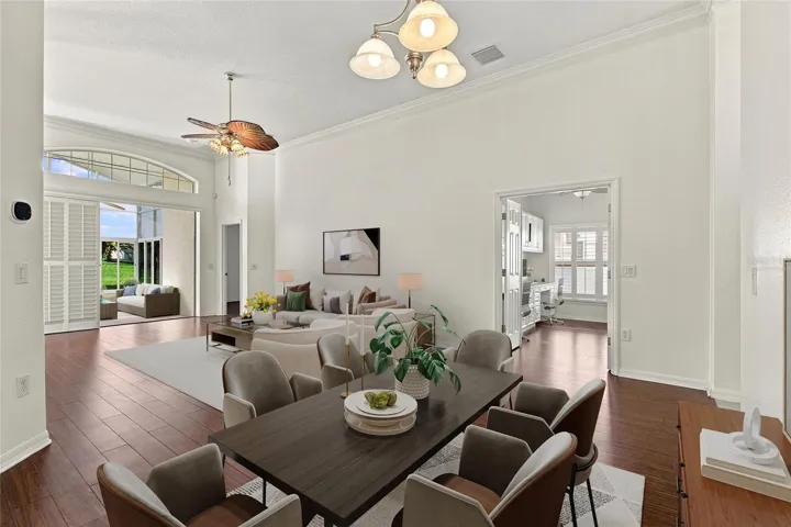 Virtually Staged Great room, Florida room and center guest room/office
