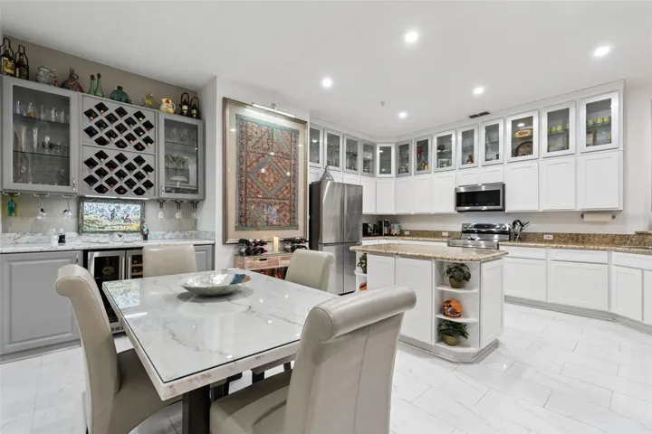 Custom wine bar and cabinetry.