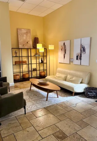 Remodeled lobby.