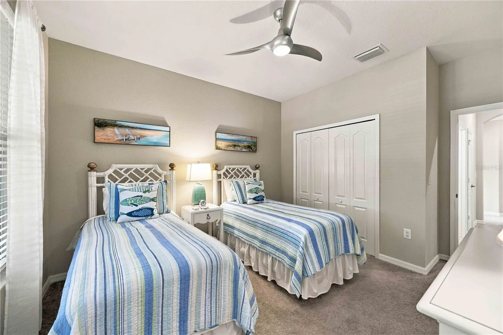 This room is large and can hold a king sized bed