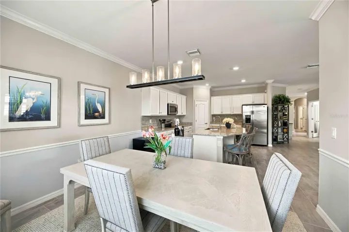 The dining room can easily seat 6-8