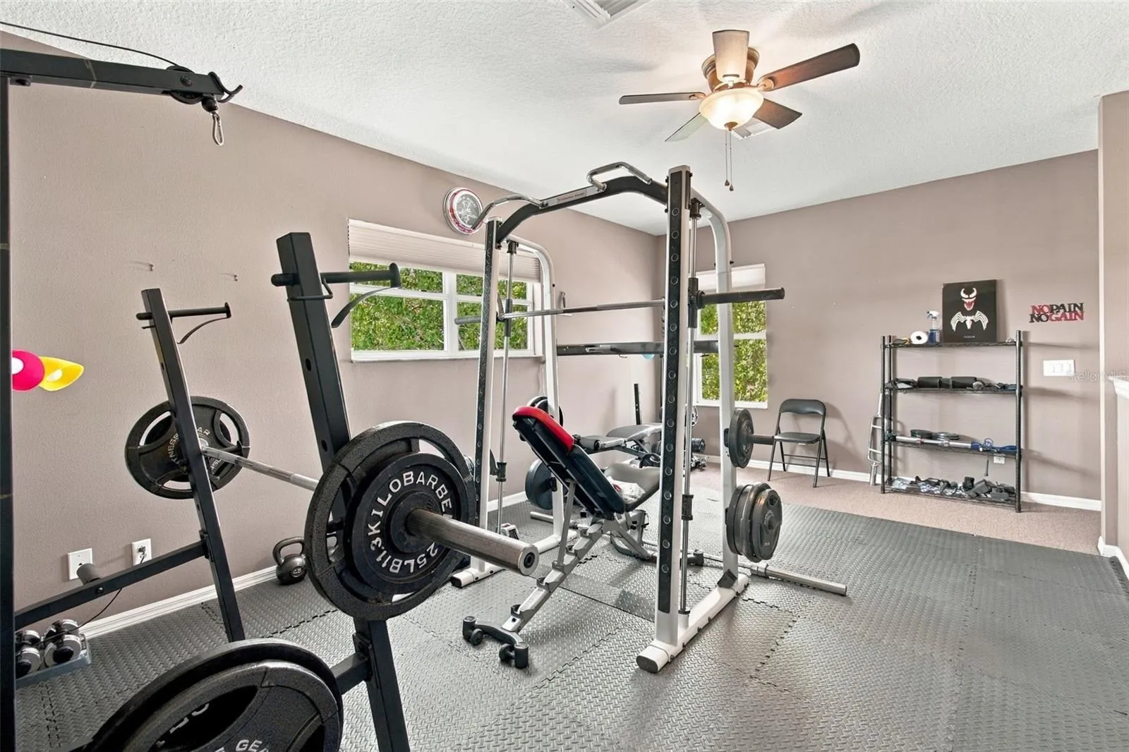 Upstairs loft/currently being used a gym