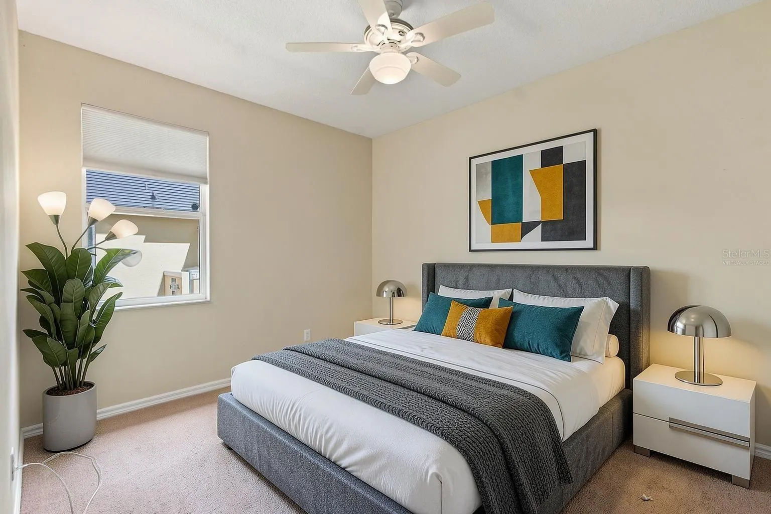Virtually staged third bedroom