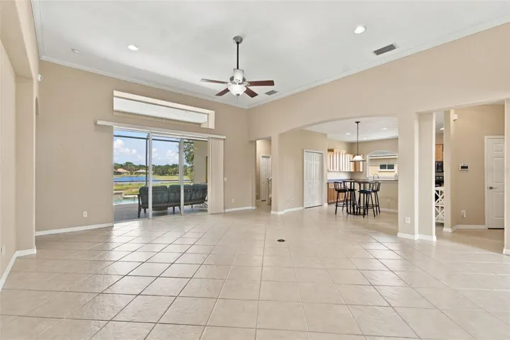 Living room and kitchen