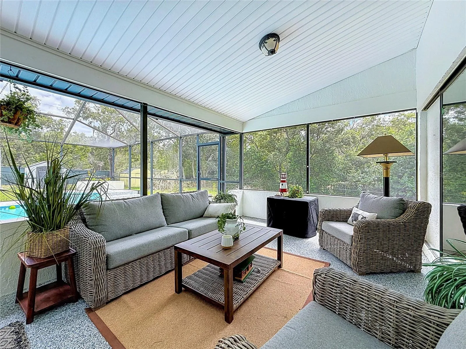 Large covered, enclosed patio for entertaining.