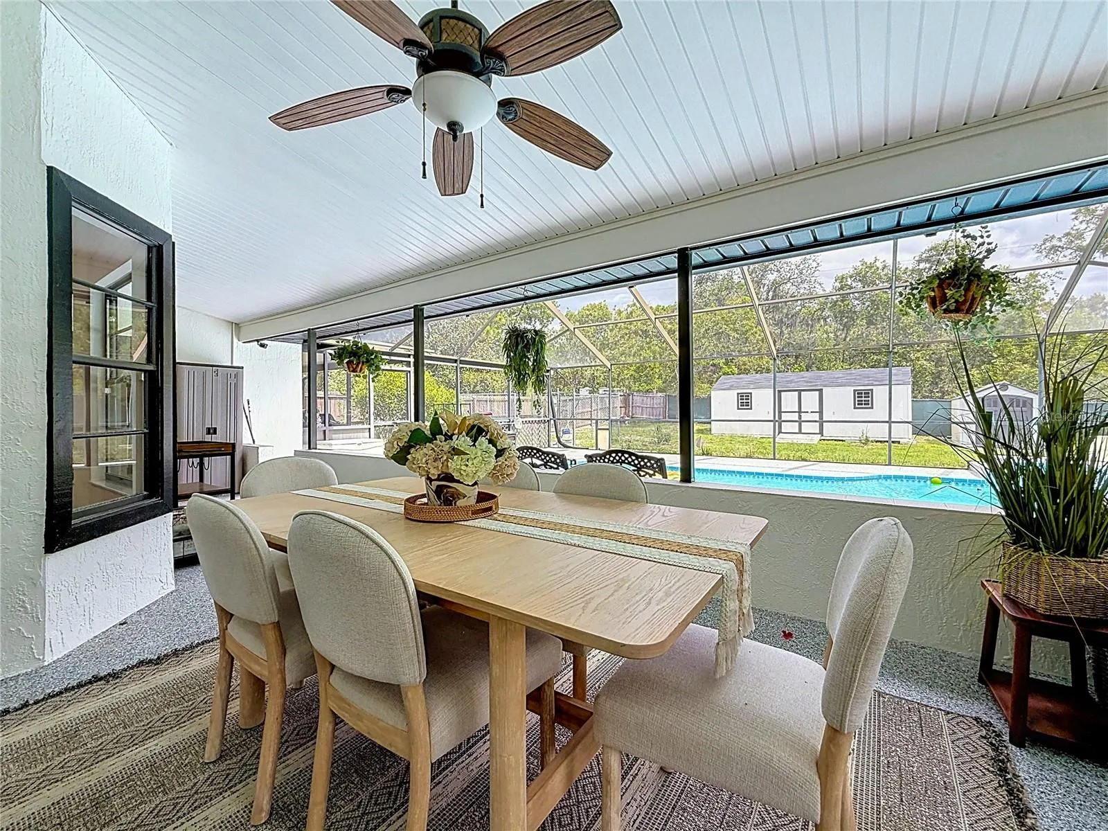 Large covered, enclosed patio for entertaining.