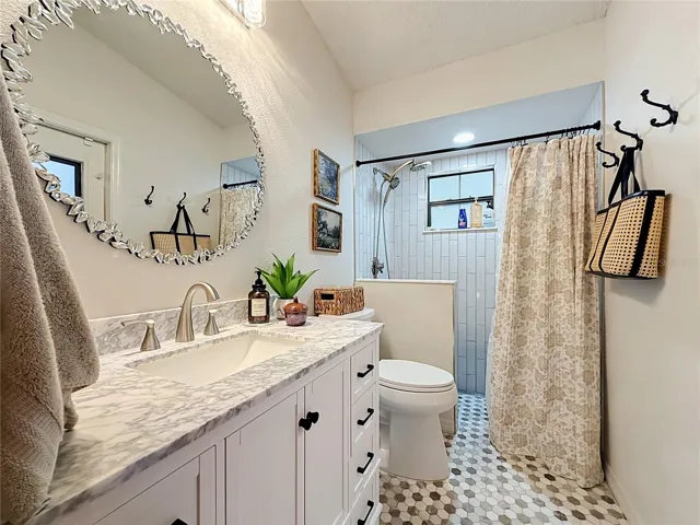totally remodeled in 2026 guest bathroom