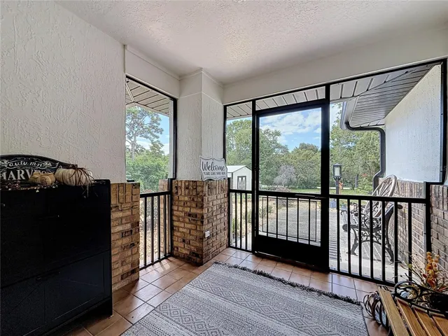 inside the front screened in porch