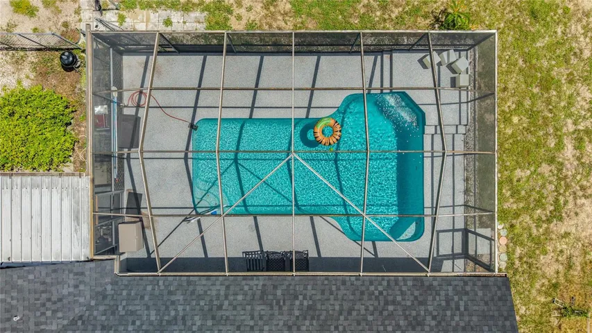 aerial of pool