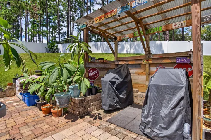 Covered grill gazebo (pavered)