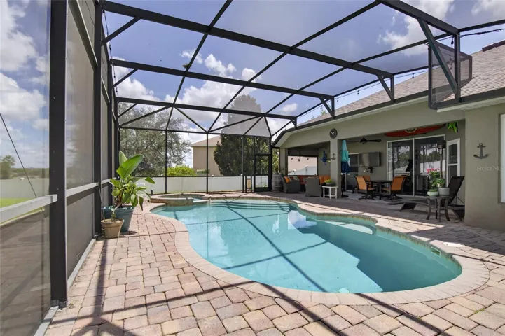 Heated and saltwater pool and spa; Pool Deck