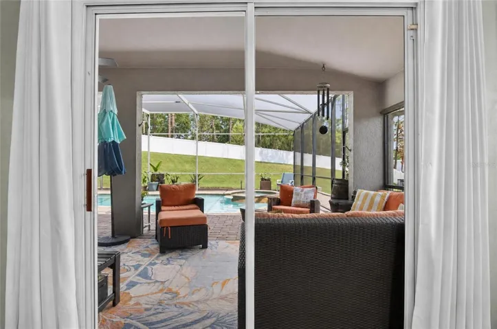 View from primary bedroom sliding door