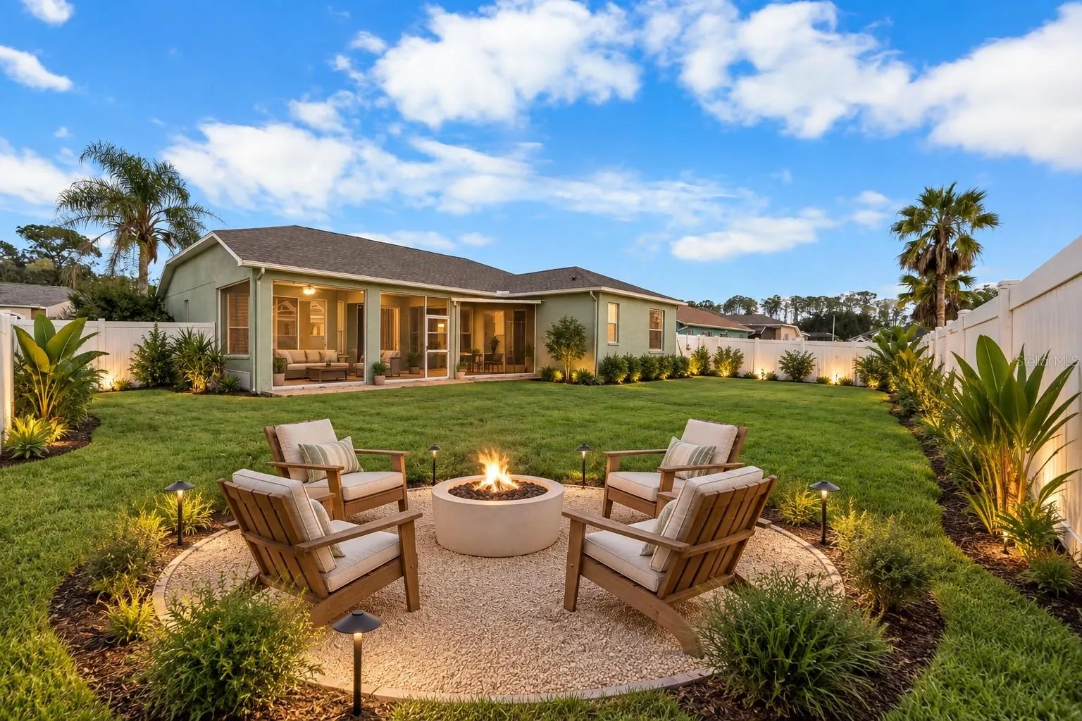 Staged backyard 1